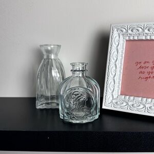 Clear Mini Glass Decorative Vases Set Decor